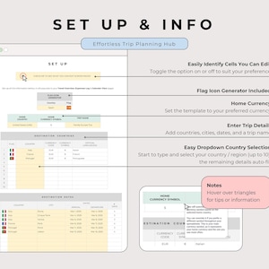 Ultimate Travel Planner Google Sheets Multicolor, Trip Budget Expenses ...