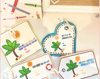 Summer Teacher Appreciation Gift Tags – Printable with Fun Pun Sayings