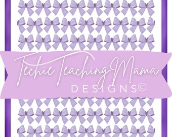 Pastel Purple Bow Seamless Pattern | Coquette Aesthetic (Digital Download)