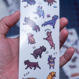 Cute Dog Sticker Sheet Glossy | Die-cut vinyl sticker | Kawaii Cute Tiny Animal Stickers | Deco Korean Stationery | journal planner cozy art
