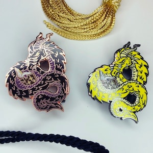 Book Wyrm - Enamel Pin - Dungeons and Dragons Pin - DnD Pin - Dragon, d20, dnd, dice, geek, gift, tabletop, rpg, lapel, books, book lover