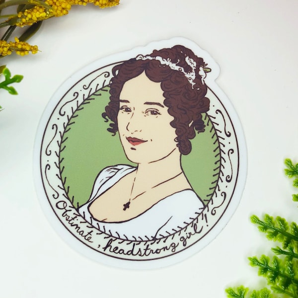 Miss Elizabeth Bennett - Sticker - pride, prejudice, austen, jane, literature, books, book, collector, romance, english, lit, reader, gift