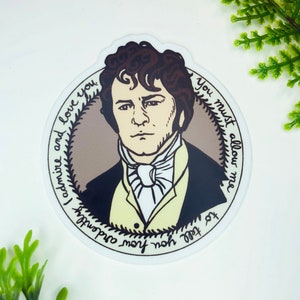 Mr. Darcy - Sticker - pride, prejudice, austen, jane, literature, books, book, collector, romance, english, lit, literary, reader, gift