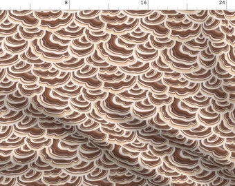 Turkey Tail Mushroom fabric by the yard - geek, crafting, crafting, sewing, tabletop, quilting, fungus, forage, cottagecore, woodlands,witch