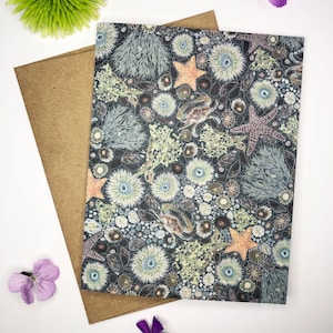 Tide Pool - Blanko Grußkarte mit Soft Touch Finish - Briefpapier, Urlaub, Einladung, Glückwünsche, alles Gute zum Geburtstag, Geschenk, einladen