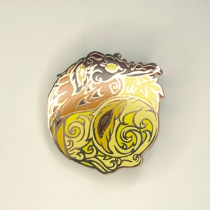 Pondering My Borb - Enamel Pin - Dungeons and Dragons Pin - phoenix, bird, baby, orb, myth, mythology, round, rownd, chunky, chick, birb