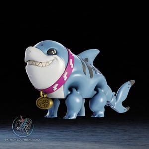 Jeff the Land Shark Flexi 3D Printer STL File