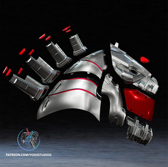舞レプロ3D Mecha Godzilla 3D Printed Helmet | Light-up Eyes & Spikes