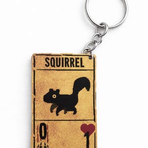 Inscryption Squirrel Keychain | Card Game Keychain | Gamer Gift | fan art