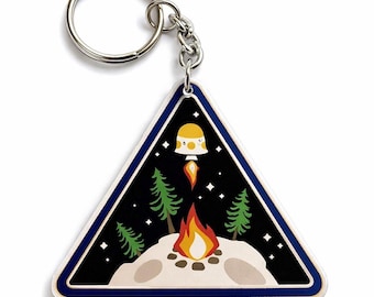 Outer Wilds Ventures Keychain 3D Logo | Fan Art | Gamer Gift