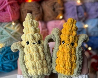 Crochet Corn Amigurumi Pattern – Cute Vegetable Plush – Beginner Friendly PDF Tutorial - Easy Step-by-Step Tutorial