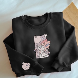 Embroidery Syveon Moonlight Sweatshirt, Syveon Fairy Moon Butterfly, Embroidery Anime Tshirt, PKM University, Anime Shirt, Unisex Shirt