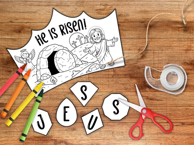 He is Risen Easter Craft for Kids, Holy Week Craft, Sunday School Craft ...