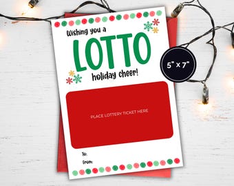 Porta-bilhetes de loteria, ideal para colocar na meia de Natal, presente de amigo secreto, porta-bilhetes de loteria, ideia de presente de loteria, ideias de cestas de presentes de loteria para adultos