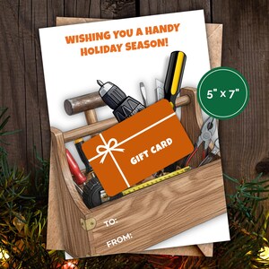 Toolbox Gift Card Holder for handyman, DIYer, crafter, builder, new homeowner, woodworker. Fix-it types or men or women that garden!