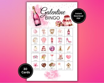 Galentine Bingo Game, Galentine Game Ideas, Printable Valentine Game, Valentine Activities, Girlfriends Valentines Day, Galentine Day Bingo
