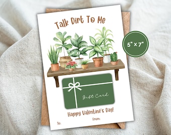 Porte-cartes cadeau pour la Saint-Valentin, Cadeau sur le thème des plantes, Idées cadeaux pour la Saint-Valentin, Cadeau pour les amoureux des plantes, Idées cadeaux coquines pour la Saint-Valentin