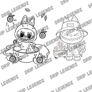 Labubu SVG | Sticker voiture Labubu SVG | Fichier de découpe Labubu | Téléchargement numérique