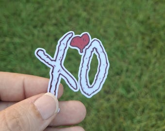 Set of 4 XO Stickers | The Weeknd Inspired Sticker | Plus FREE GIFT |