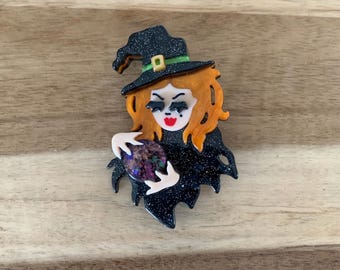 Erstwilder Not so Wicked Brooch Witch Pin NWOT all item prices include US tariffs