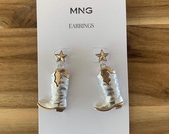 MNG metallic Cowboy Boots Ohrringe Schmuck Geschenk Alle Artikelpreise enthalten US-Tarife