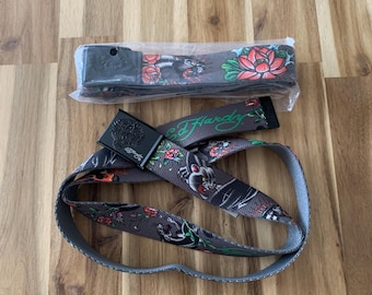 Ed Hardy Y2K Leopard mit Schlange, Lotus Tattoo Vintage Gürtel längenverstellbar NWOT Alle Artikelpreise enthalten US-Zölle