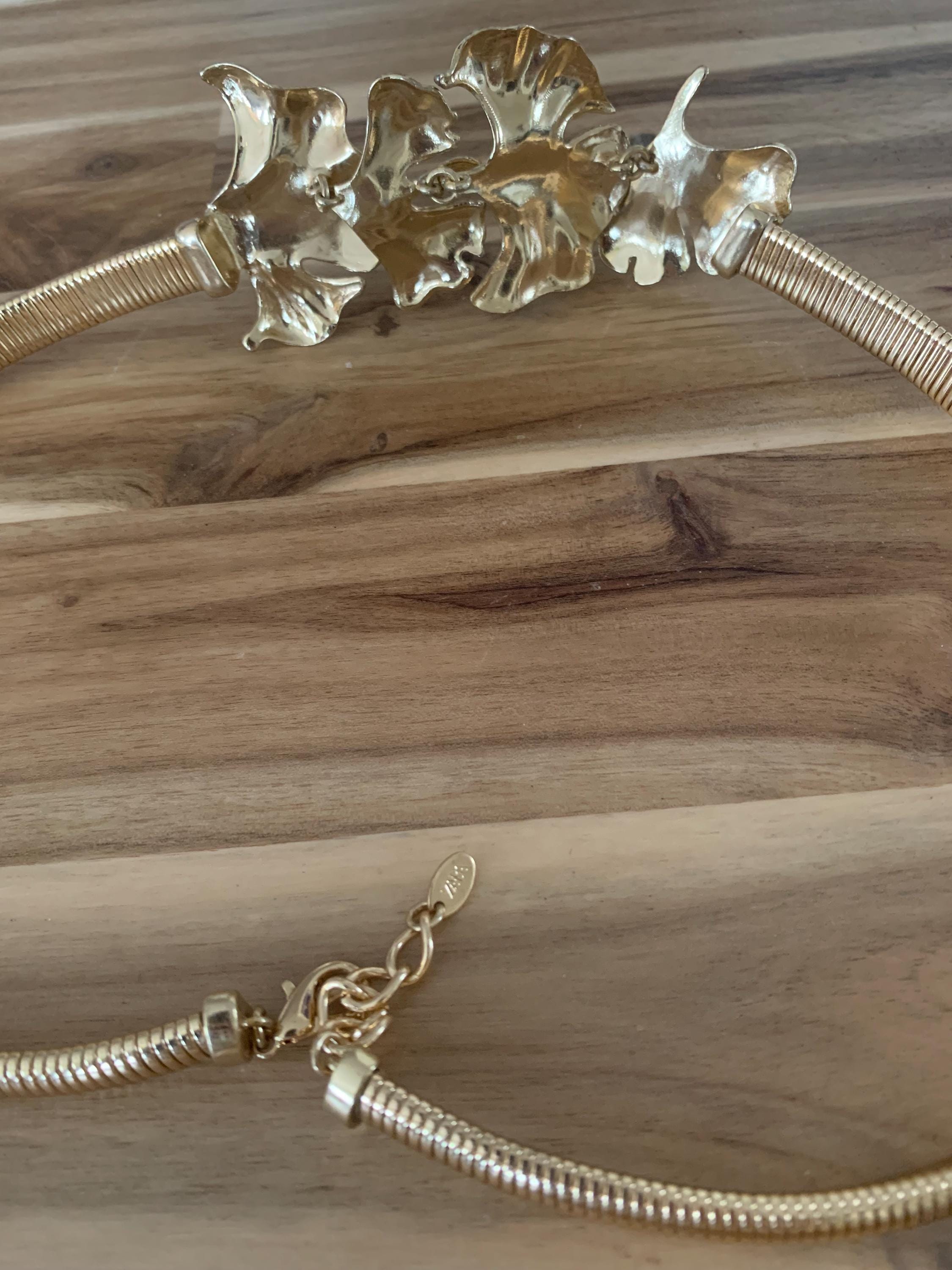Zara Leaf Stretch Belt Size 28” NWOT All Item Prices Include 