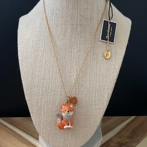 Juicy Couture enameled fox pendant necklace vintage jewelry