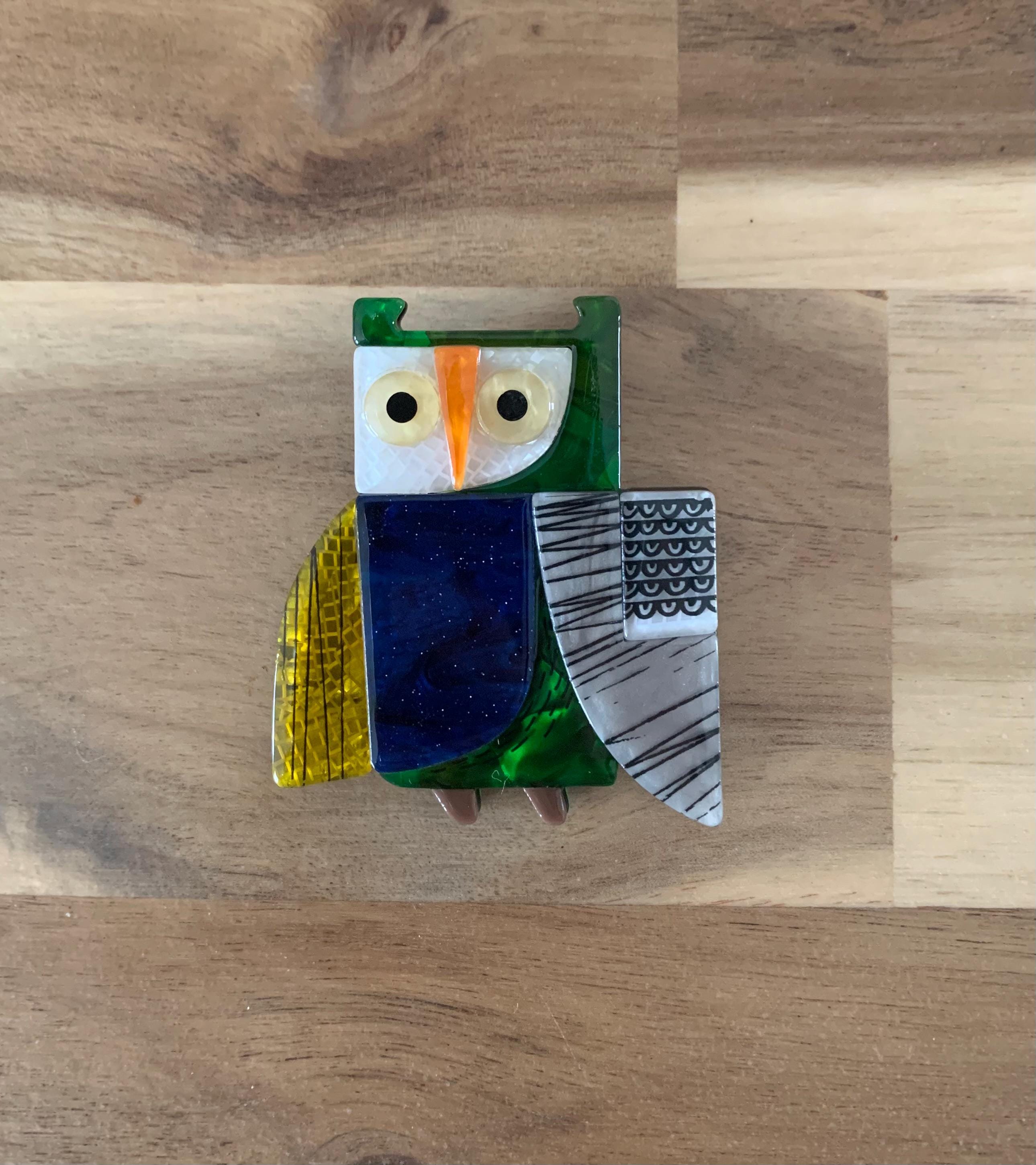 Erstwilder An Owl Named Hoot Brooch Bird Pin NWOT all item prices include US tariffs