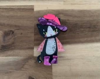 Erstwilder Bet Your Boots Brooch cat Pin NWOT all item prices include US tariffs