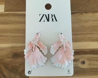 Zara Pink Fische Ohrringe Schmuck NEU mit Etikett Alle Artikelpreise beinhalten US-Zölle