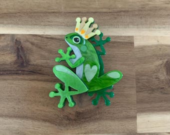 Broche Erstwilder Kiss and Tell, broche de cuento de hadas de rana, nuevo sin etiqueta. Todos los precios incluyen aranceles de EE. UU.