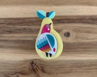 Erstwilder True Love's Gift Brooch, Partridge in a Pear