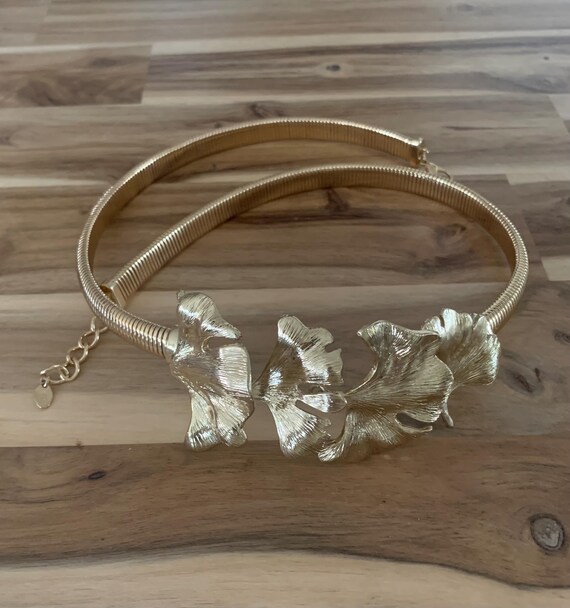 Zara Leaf Stretch Belt Size 28” NWOT All Item Prices Include  display picture 1