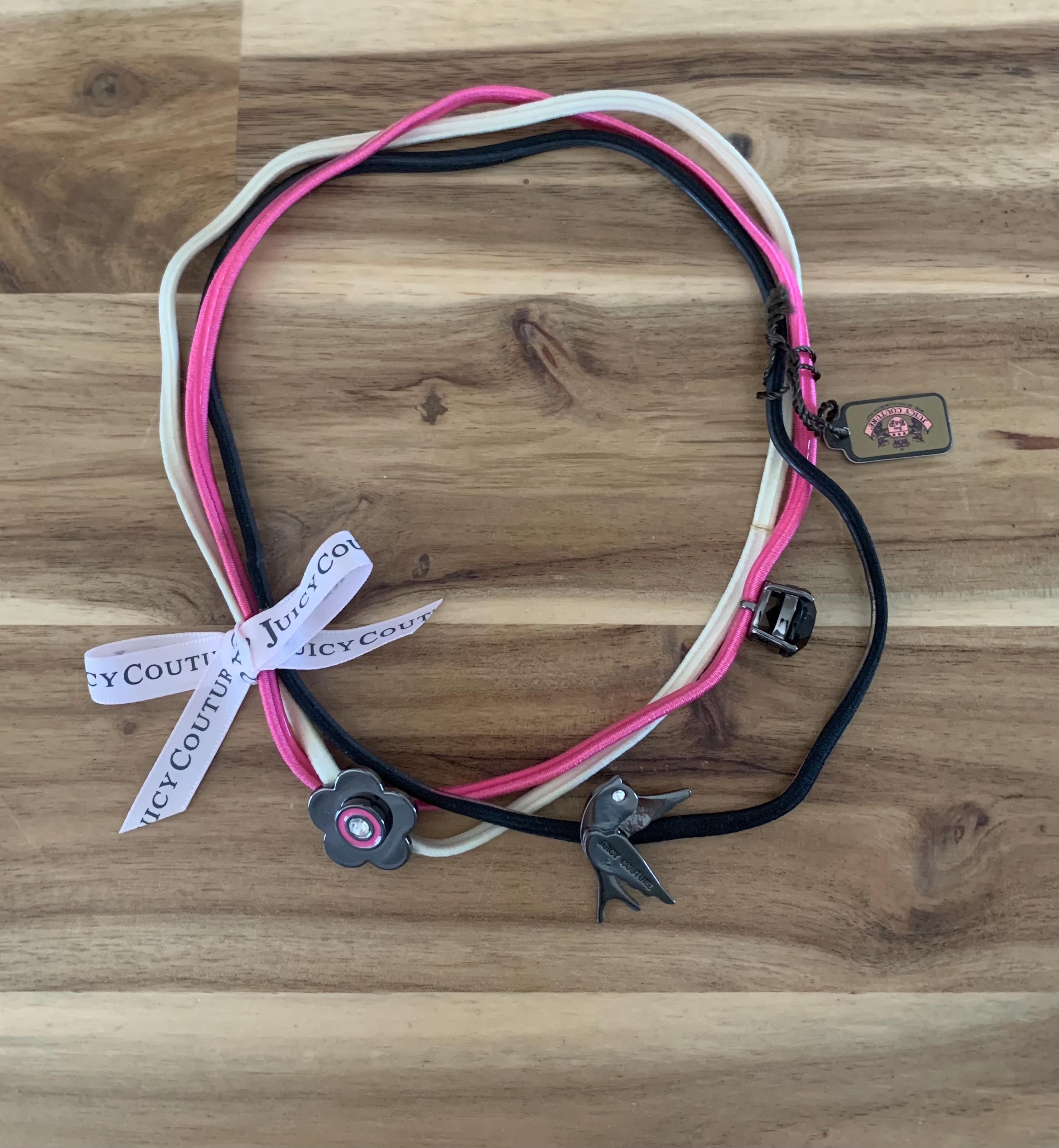 Juicy Couture 3 Pack Elastic Hairband NWT - Etsy Canada display picture 1
