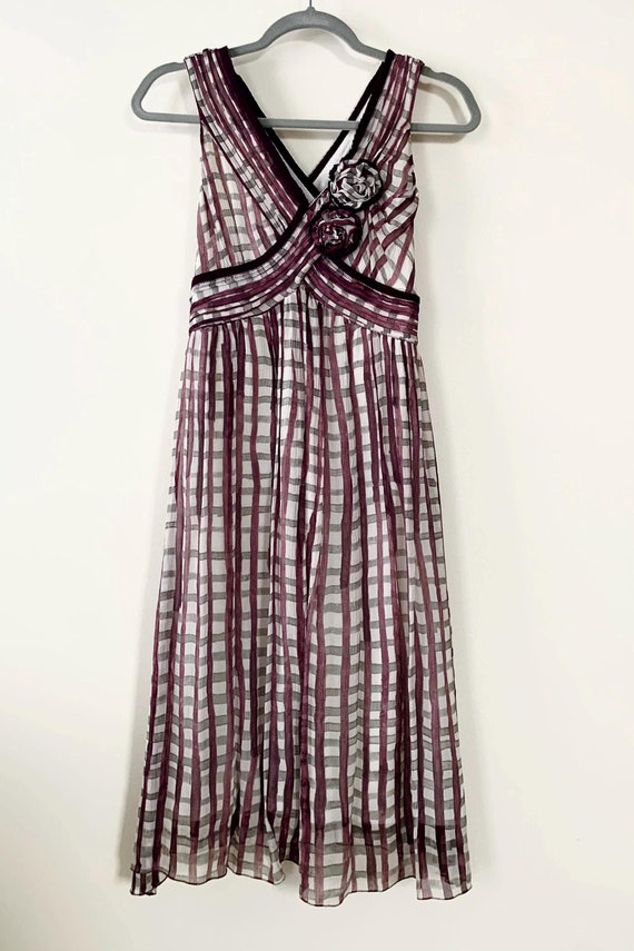 Max Studio Silk Green and Purple Checked Dress NWOT Size M - Etsy UK