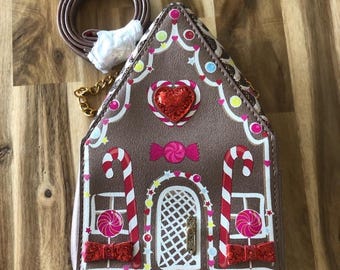 Betsey Johnson Kitsch gingerbread house Christmas Crossbody Bag NWOT/ all item prices include US tariffs