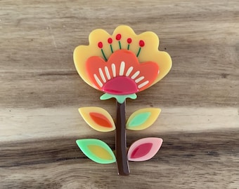 Weekend Max Mara colorful flower resin brooch tallero pin NWOT all prices include US tariffs