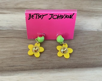 Orecchini con fiori gialli di Betsey Johnson, regalo di gioielli