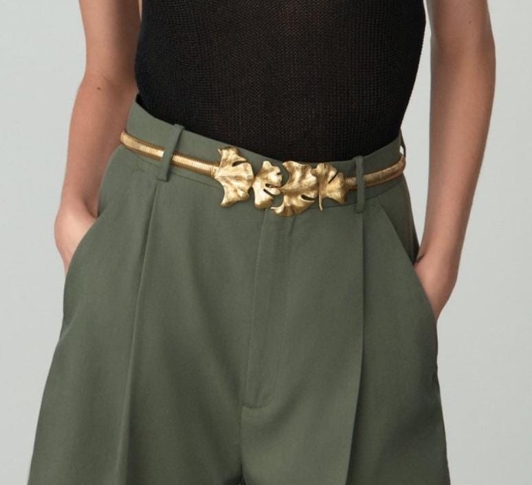 Zara Leaf Stretch Belt Zara Leaf Stretch Belt Size 28” NWOT All Item Prices Include  main image 3
