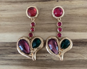 Zara multicolored jelly heart earrings jewelry NWOT all item prices include US tariffs