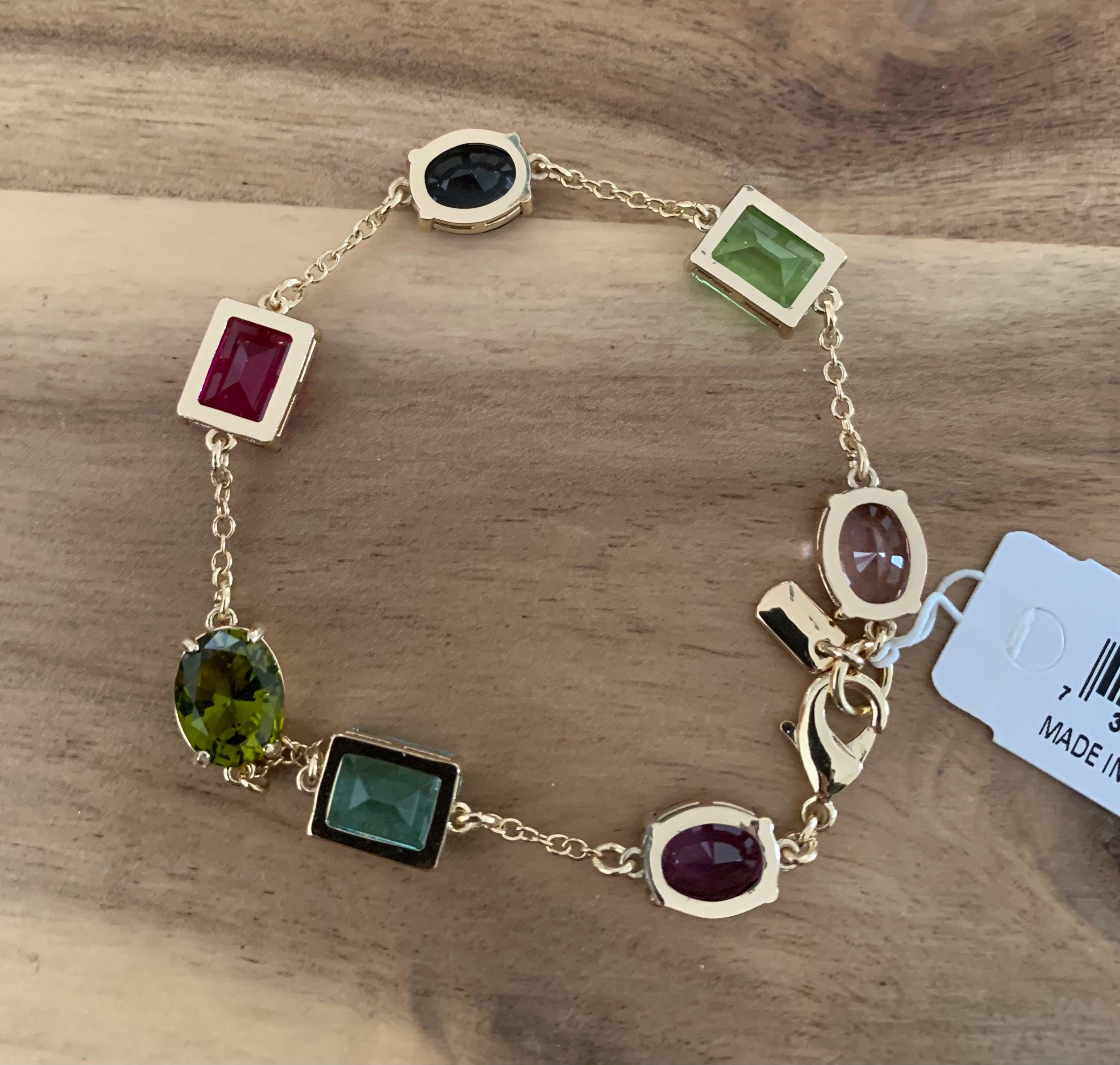 Lauren Ralph Lauren Rainbow Stone Flex Line Bracelet Jewelry