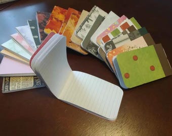 Handbound Soft Cover Mini Notebook | Pocket Journal | Random Variety Cover Design | 2.5" x 4.25" | 48 Lined Pages | GardenGnomeStudios