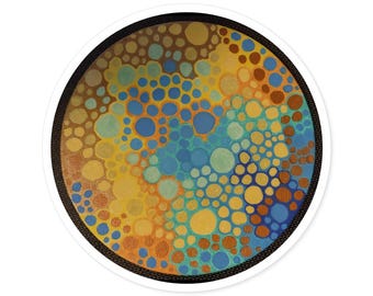 Art "Bubbles 01" 3" Round Sticker