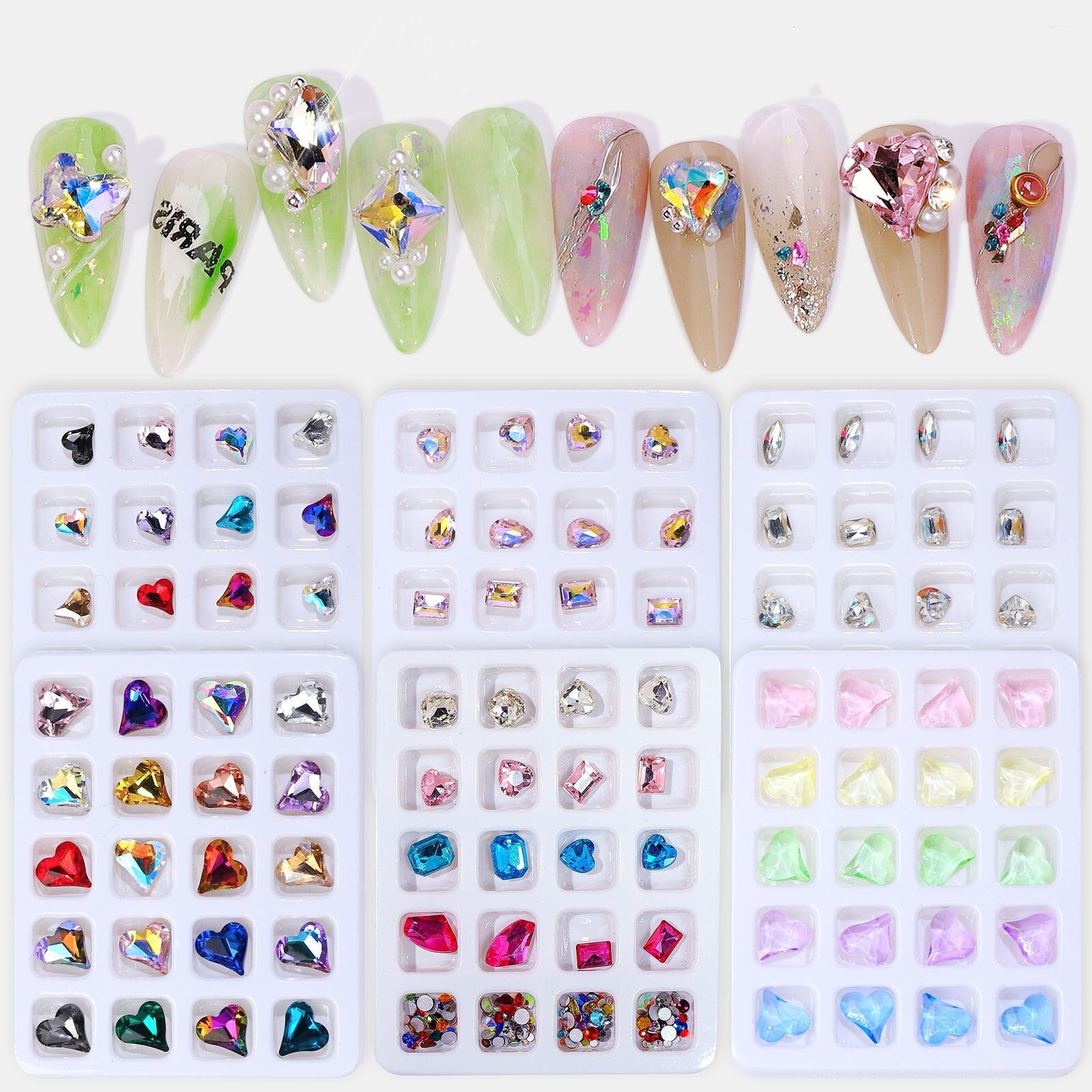 Swarovski SS5 Flatback Rhinestones Mix Colors or Colors AB Colorways  Assorted 144 Pieces Nail Art CHOOSE COLORWAY 