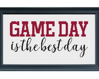 Game Day Sports Football Cross Stitch Pattern PDF