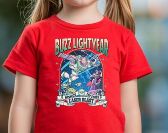 Disney Toy Story Buzz Lightyear Tee, Space Ranger Adventure T-Shirt, Retro Buzz Vs Zurg Graphic Shirt, Cute Alien Claw Tee, Gift Disney Fans