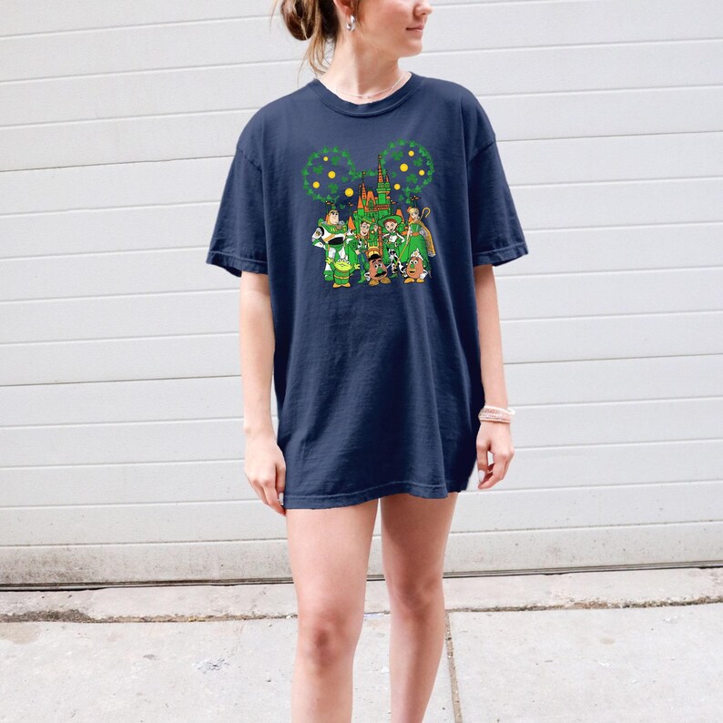 Camiseta de colores cómodos, camiseta de Toy Story, camiseta de San Patricio, camiseta del Sheriff Woody, camiseta de Buzz Lightyear, camiseta de San Patricio de Disney, camiseta de Jessie imagen 10