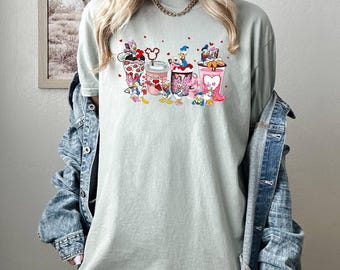 Camiseta Comfort Colors, camiseta Disney de San Valentín, camiseta Donald Valentine, camiseta Daisy Lover, camiseta de San Valentín para mujer, regalo de amor de Disney, camiseta XOXO