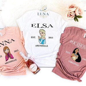 Disney Princess Shirt, Princess Sweatshirt, Disney Vacation Tee, Girls Trip Tee, Disney Travel Tee, Mulan Tee, Belle Tee, Elsa Tee, Anna Tee 画像 2